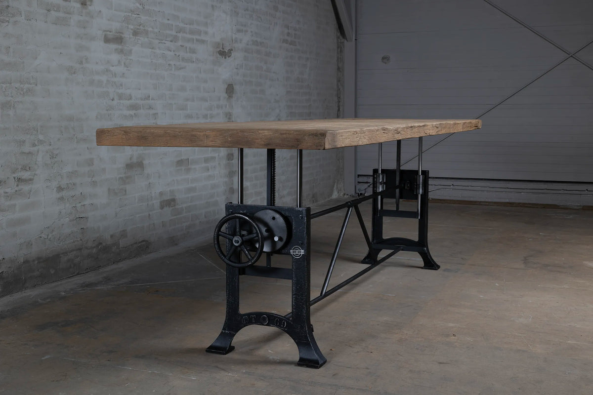 Eiche Esstisch Industrial style- höhenverstellbare Tischbeine – DT03