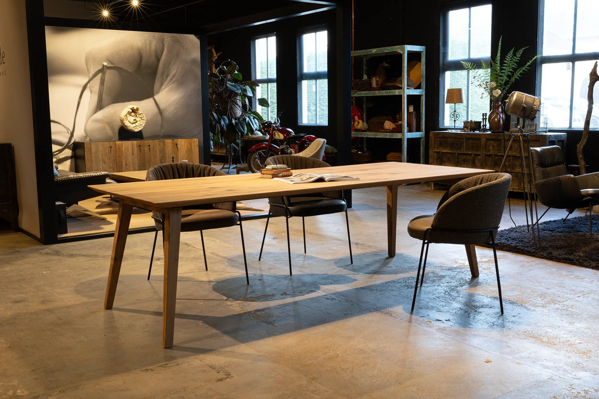 Skandinavischer Esstisch Nordic – Retro – Langlebige alte Eiche – H018