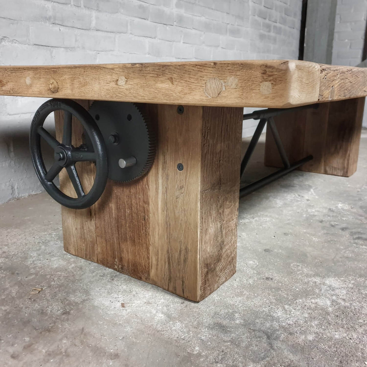 Eiche Couchtisch Höhenverstellbar von Hohe Qualität – Z019