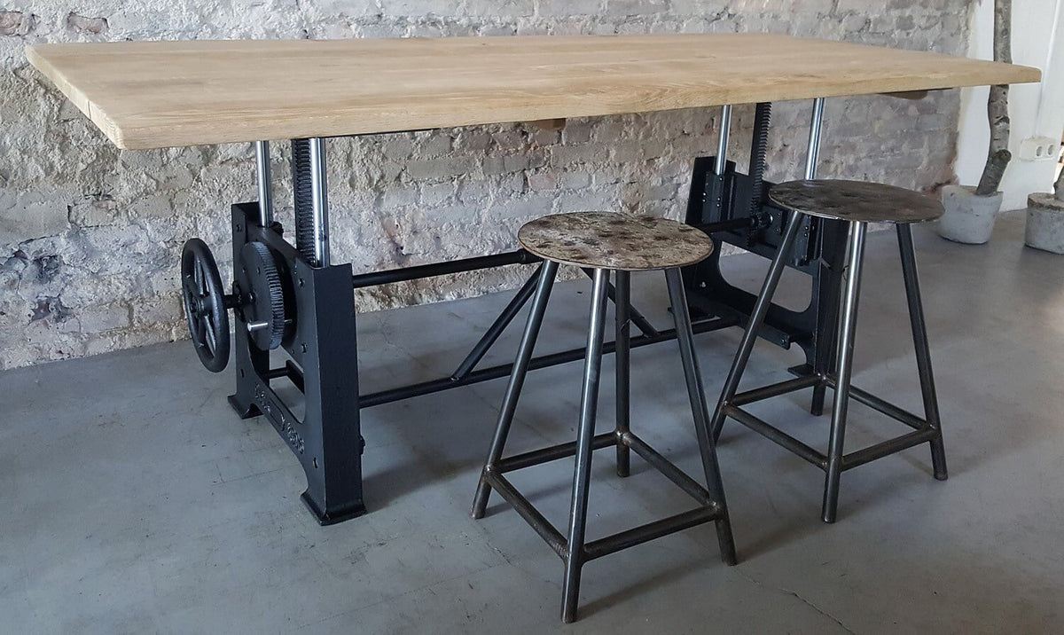 in Höhe verstellbare Industrie Design Couchtisch – DT25