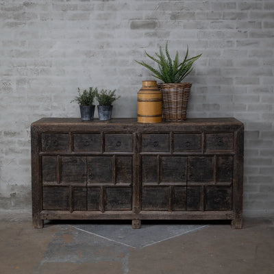 Zwart oud Chinees dressoir op voorraad