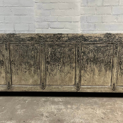 Robustes chinesisches Sideboard aus altem Ulmenholz | 5 Türen D032