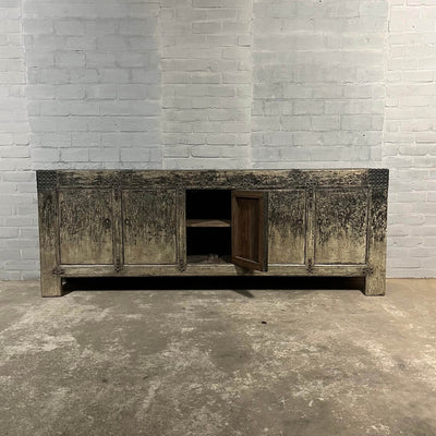 Robustes chinesisches Sideboard aus altem Ulmenholz | 5 Türen D032