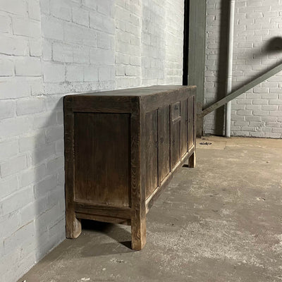 Rustikales chinesisches Sideboard – schwarzem Ulmenholz | 5 Türen D033