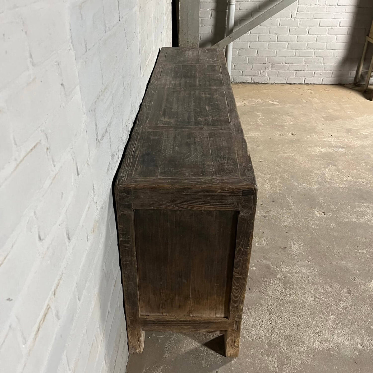 Rustikales chinesisches Sideboard – schwarzem Ulmenholz | 5 Türen D033