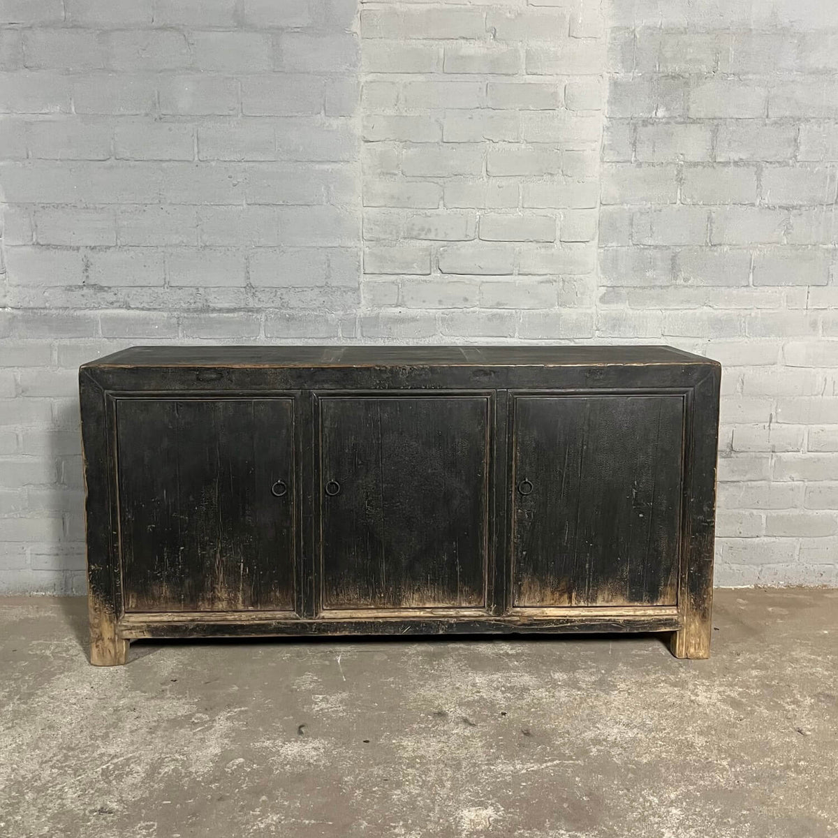 Alte chinesische Kommode aus Ulmenholz | 3 Türe D035