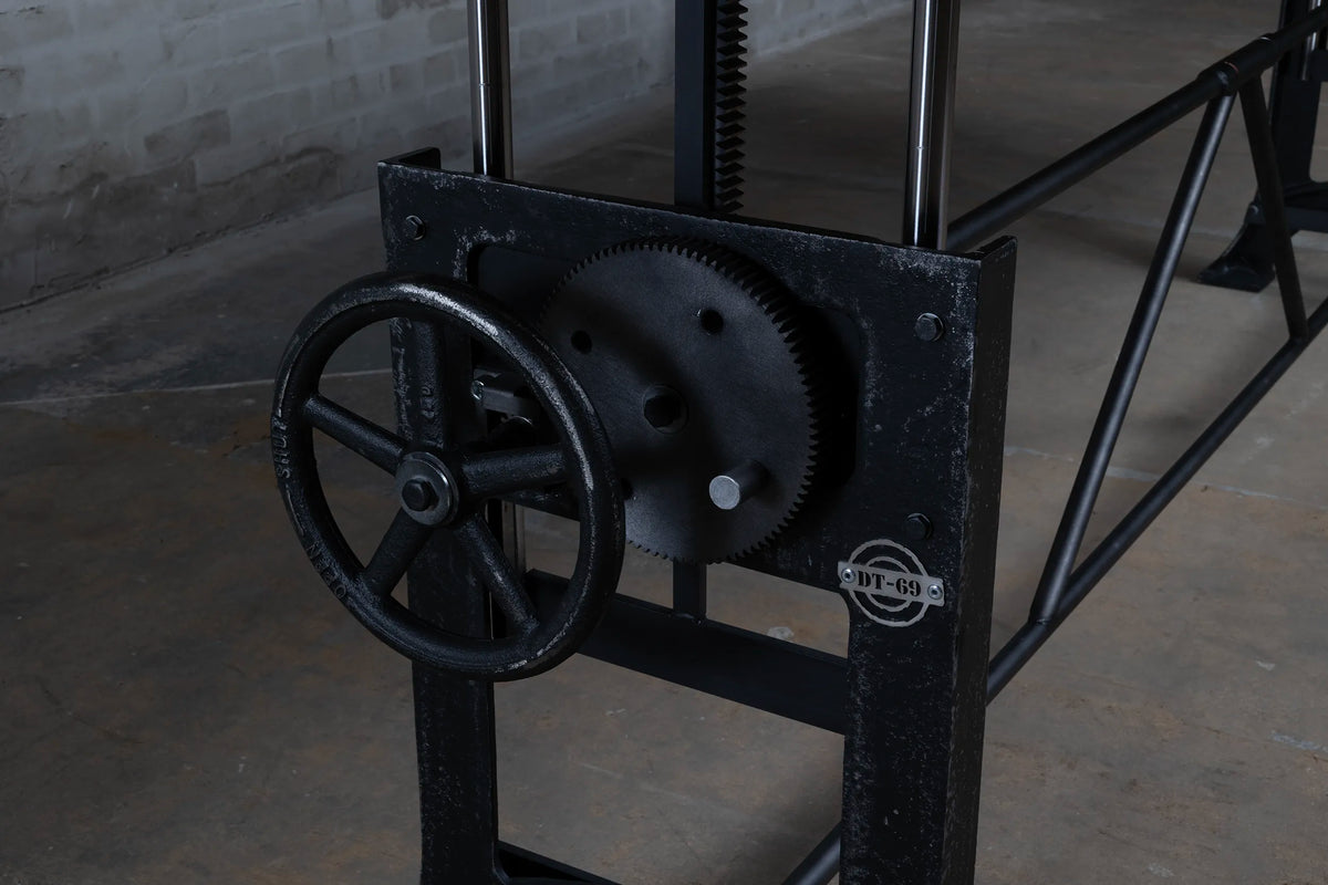 Eiche Esstisch Industrial style- höhenverstellbare Tischbeine – DT03