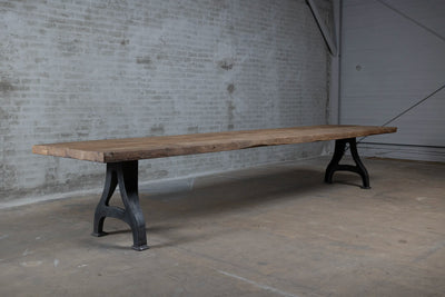 Esstisch nach Industrie design mit massiven Tischplatte – DT11