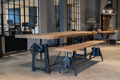 Esstisch Industrial style Eiche – höhenverstellbare Tischbeine – DT21