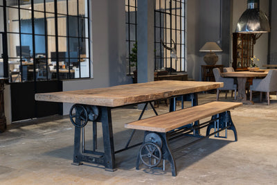 Esstisch Industrial style Eiche – höhenverstellbare Tischbeine – DT21