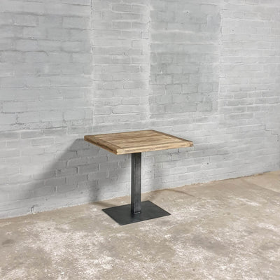 Industrie Design Bistrotisch mit Altholz Eiche Tischplatte – DT41