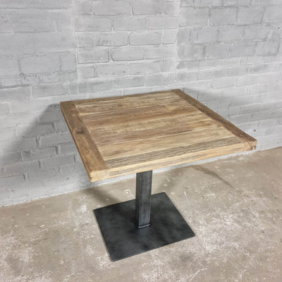 Industrie Design Bistrotisch mit Altholz Eiche Tischplatte – DT41