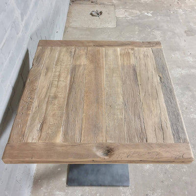 Industrie Design Bistrotisch mit Altholz Eiche Tischplatte – DT41