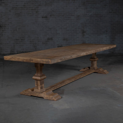 Stijlvolle oud eikenhouten kloostertafel model batenburg op maat gemaakt