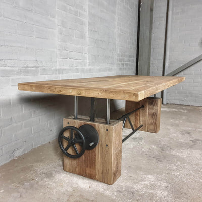 Eiche Couchtisch Höhenverstellbar von Hohe Qualität – Z019