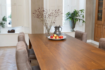Franse eettafel van eikenhout op maat verkrijgbaar