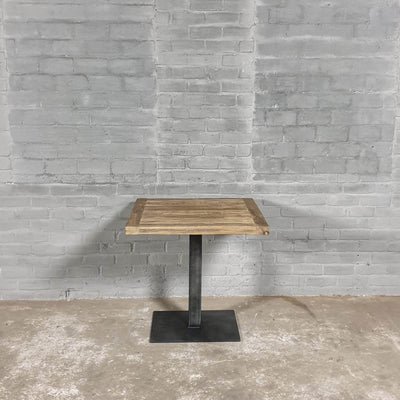 Industrie Design Bistrotisch mit Altholz Eiche Tischplatte – DT41