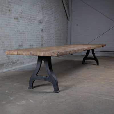 Industriële Eettafel massief eikenhout – DT11-1