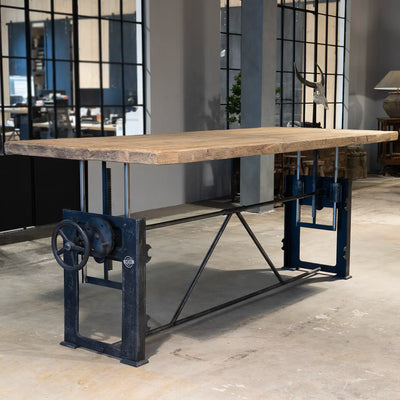 Industrial alter Eiche Esstisch höhenverstellbar nach maß – DT02