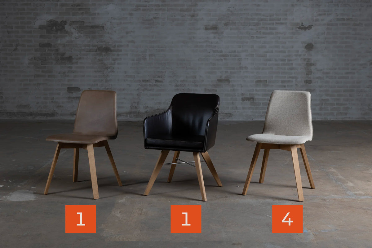 Set von 6 Moderne Esszimmerstühle aus Holz | KFF Macherick | S37