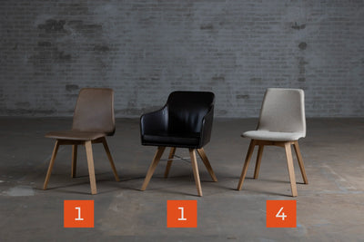 Set von 6 Moderne Esszimmerstühle aus Holz | KFF Macherick | S37