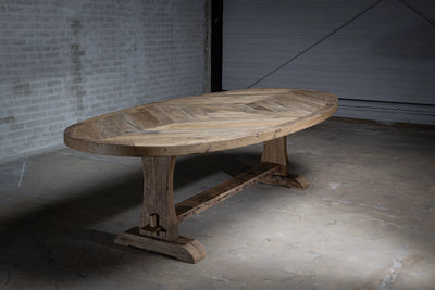 Alte Eiche Klostertisch oval – Annecy Landhausstil – H032