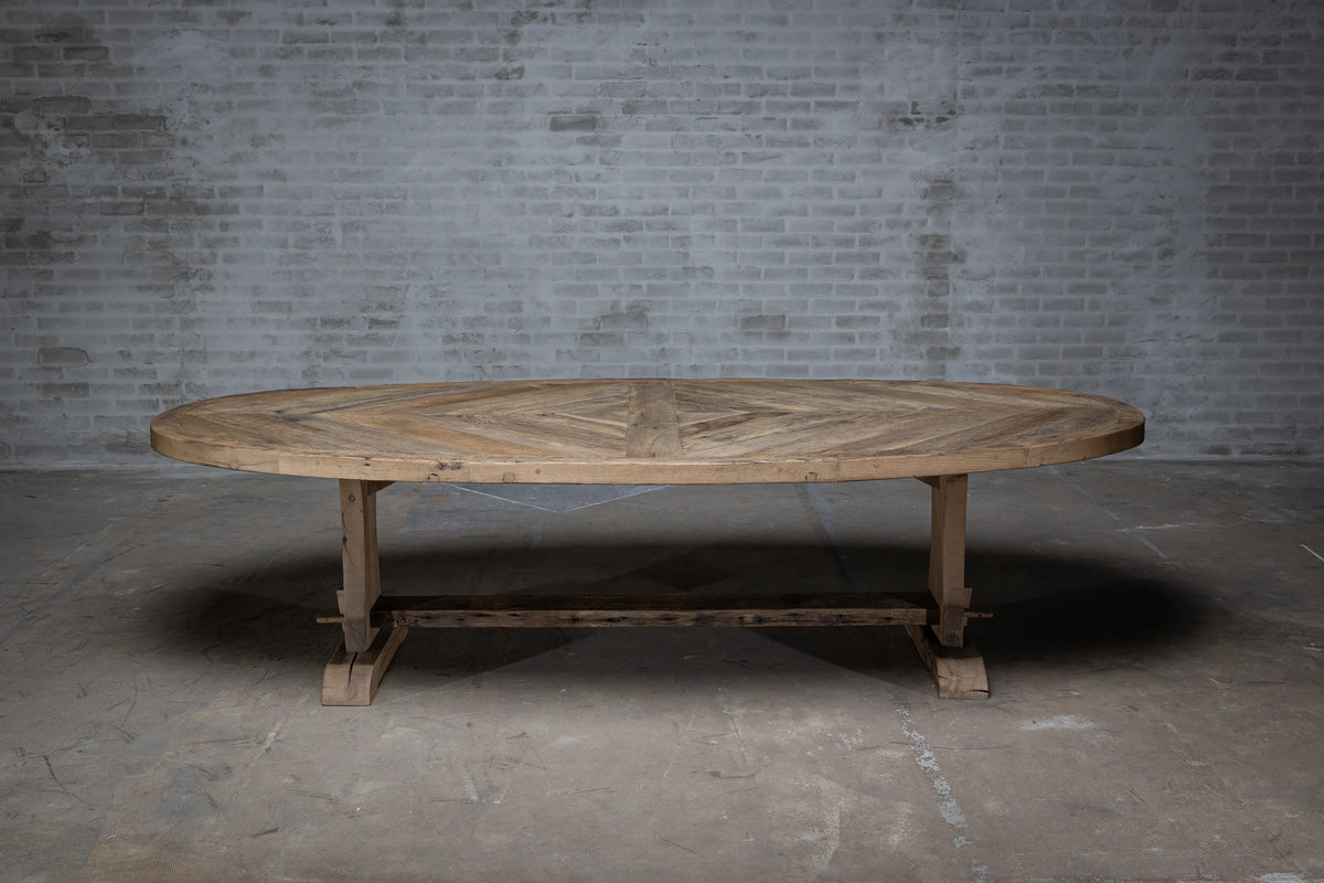 Alte Eiche Klostertisch oval – Annecy Landhausstil – H032