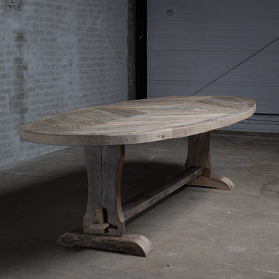 Alte Eiche Klostertisch oval – Annecy Landhausstil – H034
