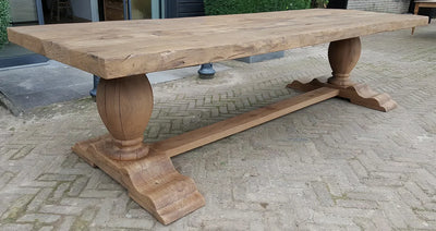 Massiv Eiche Klostertisch in Landhausstil 7cm dick – Tiron – Z001
