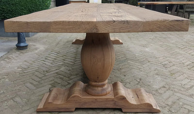 Massiv Eiche Klostertisch in Landhausstil 7cm dick – Tiron – Z001