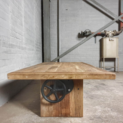 Eiche Couchtisch Höhenverstellbar von Hohe Qualität – Z019