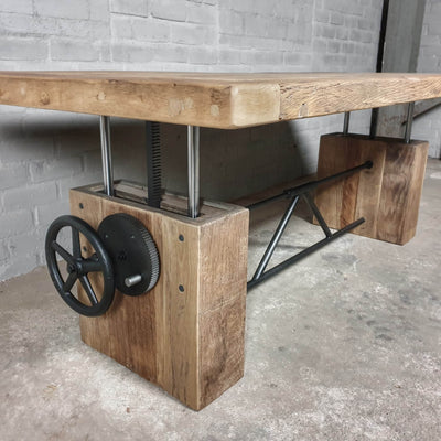 Eiche Couchtisch Höhenverstellbar von Hohe Qualität – Z019