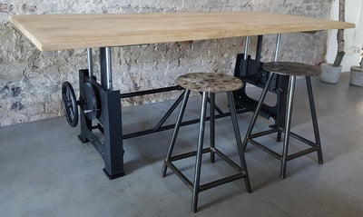 in Höhe verstellbare Industrie Design Couchtisch – DT25
