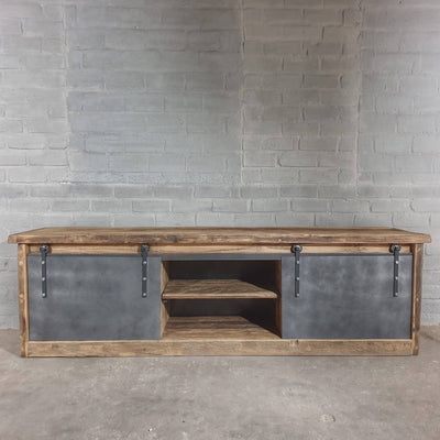 industriele-tv-kast-oud-eiken-met staal