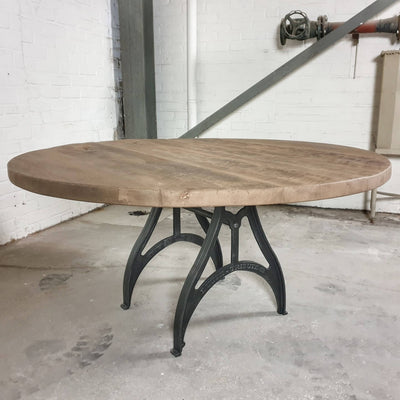 Runder Industrie Design Tisch – Gusseisen Tischgestell – IND601